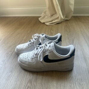 Nike Air Force 1 White with Black Swoosh